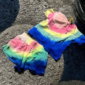 Polo by Ralph Lauren Kids Tie-Dye Set - Pink, Yellow, Blue, Green